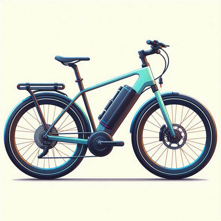 Bike isolated on white background. Vector illustration in retro style.