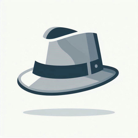 vector illustration of a hat on a white background. Vector illustration.のイラスト素材