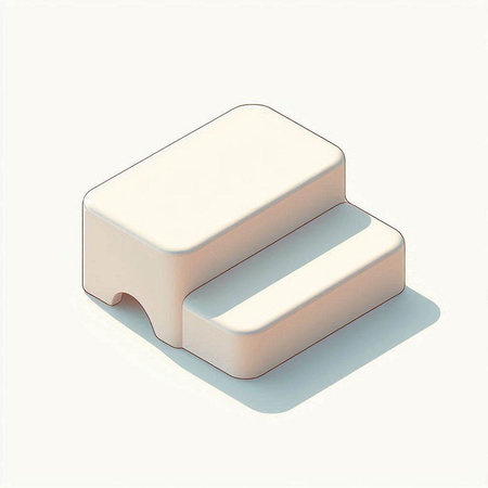 3d illustration of a white bench isolated on a white background.