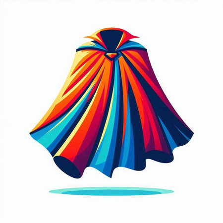 illustration of a colorful cape on a white background for your designのイラスト素材