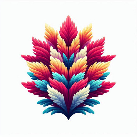 abstract colorful flower on white background, vector illustration, eps 10