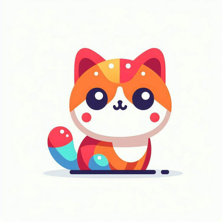 Cute cartoon dog vector illustration. Cute kawaii pet character.のイラスト素材