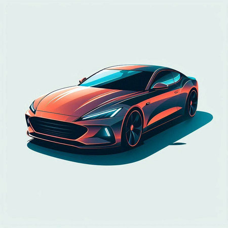 Sport car vector illustration. Sport car icon. Vector illustration of sport car.