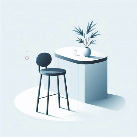 Furniture in modern style. Minimalism. Vector illustration.のイラスト素材