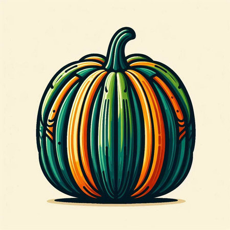 Pumpkin vector illustration. Hand drawn vector illustration of a pumpkin.のイラスト素材