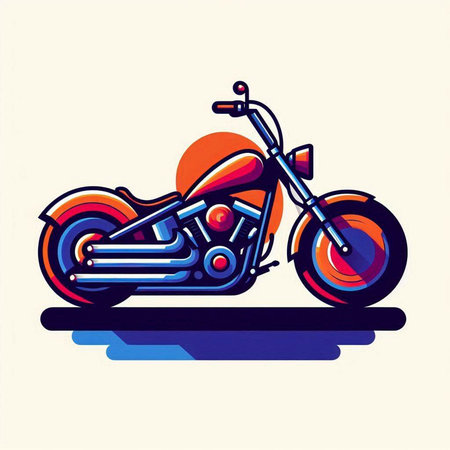 Motorcycle vector illustration. Motorcycle logo. Motorbike logo.