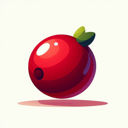Cranberry vector illustration. Isolated on a white background.のイラスト素材