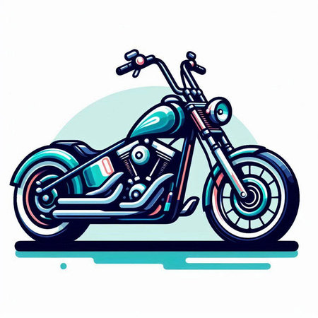 Motorcycle vector illustration. Motorcycle isolated on a white background.のイラスト素材