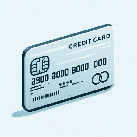 Credit card. Vector illustration. Isolated on a white background.のイラスト素材