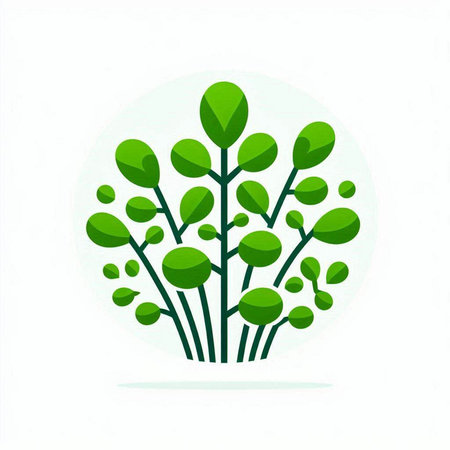 Green tree on a white background. Vector illustration. Eps 10.