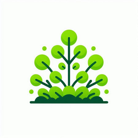 Green tree icon. Vector illustration. Isolated on white background.のイラスト素材