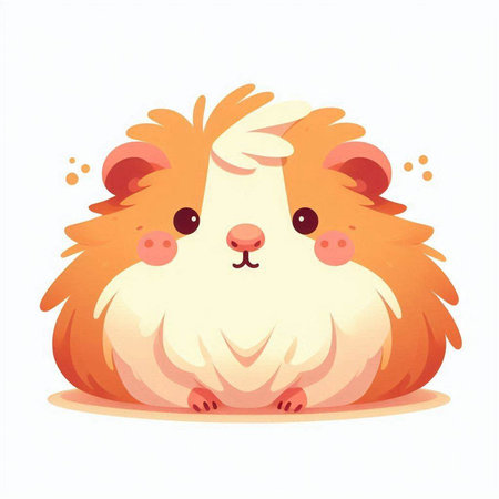 Cute cartoon hamster vector illustration. Cute hamster character.のイラスト素材