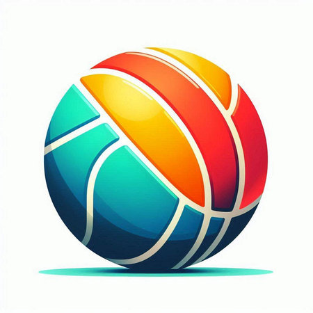 abstract sport ball on a white background, vector illustration, eps10のイラスト素材
