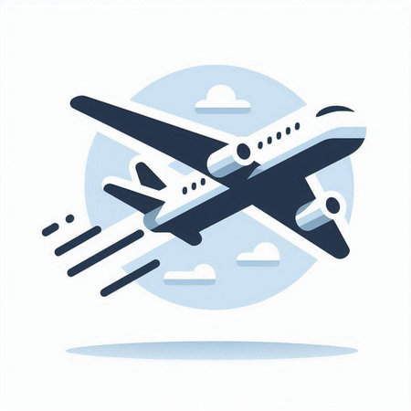 Airplane icon. Vector illustration. Flat design style eps 10のイラスト素材