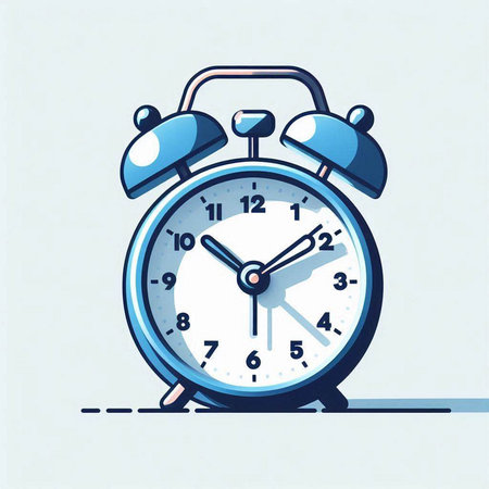 Retro alarm clock. Vector illustration in retro style. Clock icon.のイラスト素材