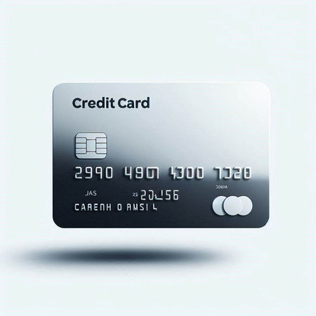 Credit card isolated on a white background. Realistic vector illustration.のイラスト素材