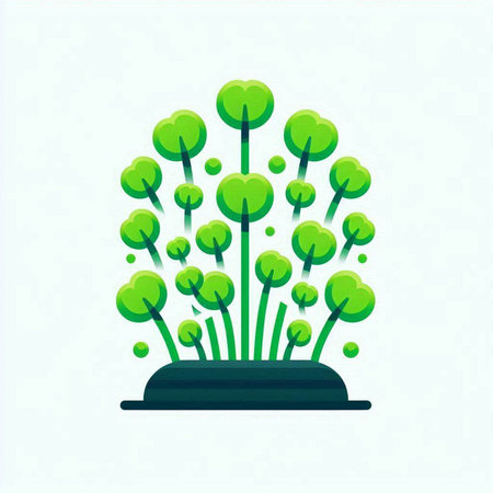 abstract green tree on a light background. Vector illustration for your designのイラスト素材