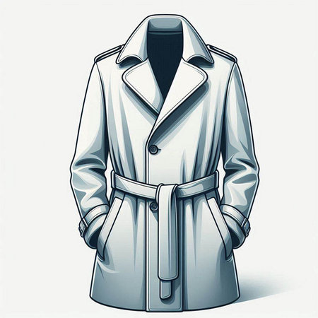Vector illustration of a man's coat on a white background. Isolated.のイラスト素材