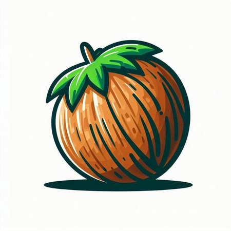 Illustration of melon on a white background. Vector illustration.のイラスト素材