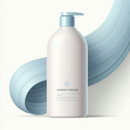 Vector realistic cosmetic bottle mockup. Beauty product package design template.