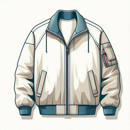 Men's winter jacket. Vector illustration of men's winter jacket.のイラスト素材
