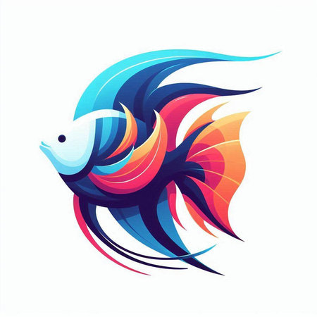 Colorful fish on a white background. Vector illustration for your designのイラスト素材