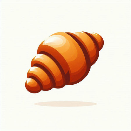 vector image of a croissant isolated on a white background.のイラスト素材