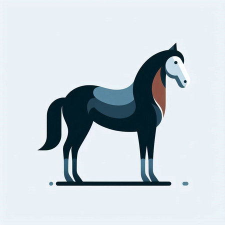 Horse icon, vector illustration, eps10, no transparencyのイラスト素材