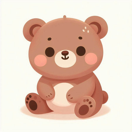 Cute teddy bear. Vector illustration in watercolor style.