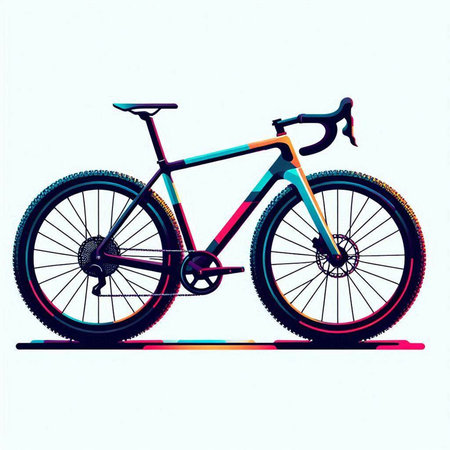 bicycle isolated on the white background, vector illustration eps10