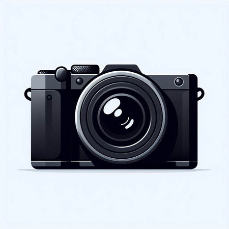 camera on a white background, vector illustration, eps10.