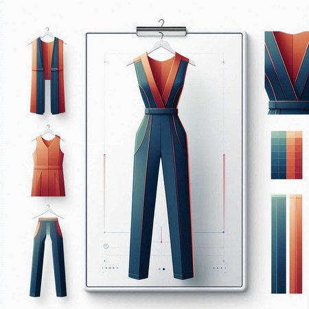 Clothing design template. Mannequin with clothes. Vector illustration