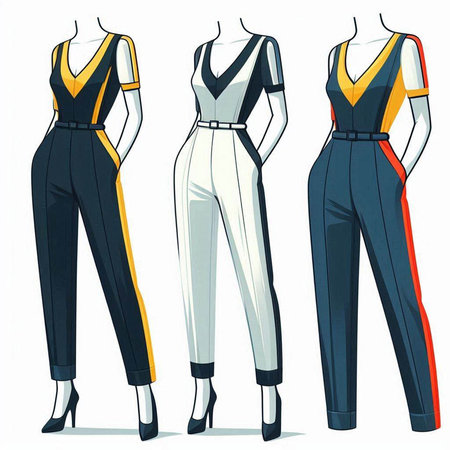 Fashion clothes for women. Set of clothes for women. Vector illustration.