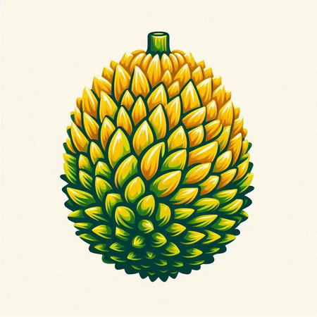 Pineapple vector illustration. Hand drawn pineapple isolated on white background.