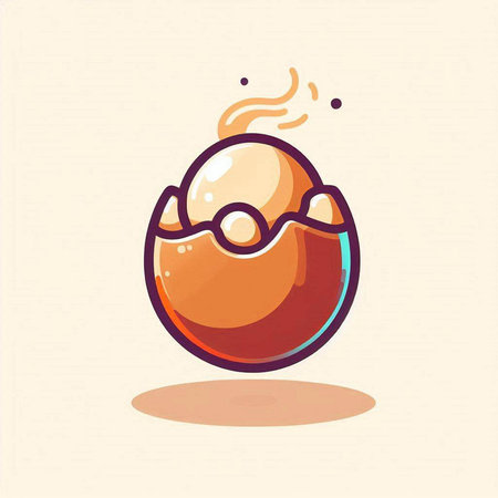 Egg vector icon. Cartoon illustration of egg vector icon for web designのイラスト素材