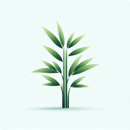 Bamboo icon. Vector illustration, flat design. Eps 10.のイラスト素材
