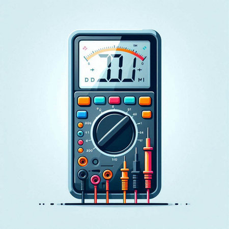 Digital multimeter, digital multimeter, digital multimeter, digital multimeter vector illustration