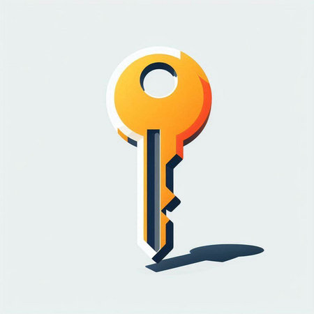 Key icon, vector illustration, eps10, contains transparency.