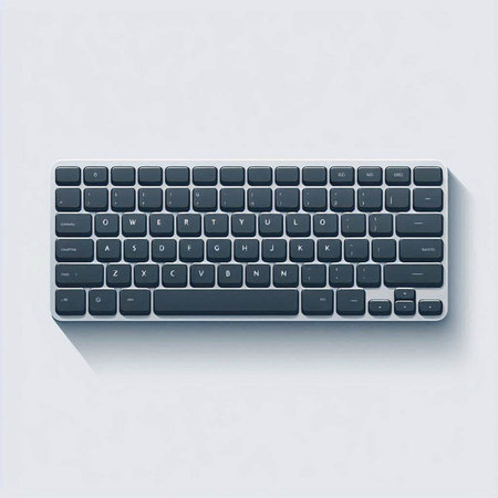 Computer keyboard on a white background. Vector illustration. Eps 10.