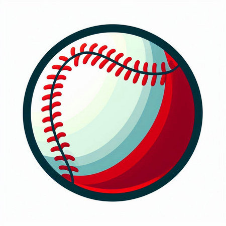 Baseball ball, vector illustration, isolated on a white background.のイラスト素材