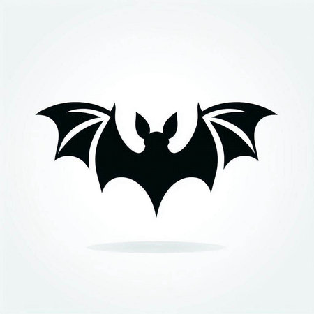 Bat icon, vector illustration. Flat design style. Halloween concept.
