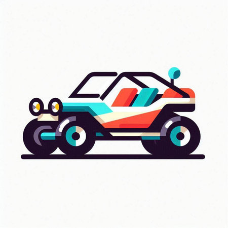 Sport car icon, vector illustration on white background. Flat style design.