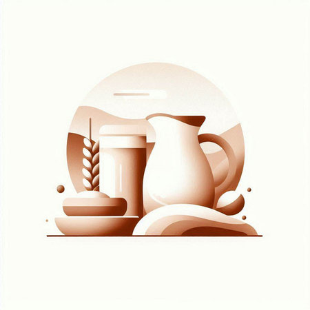 Coffee and milk background. Vector illustration. Eps 10.のイラスト素材