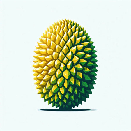 durian fruit on the white background, vector illustration, eps10