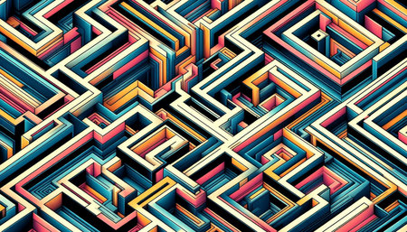 3d illustration of abstract geometric background, computer generated modern design.