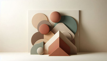 Abstract background with geometric shapes. 3d rendering, 3d illustration.