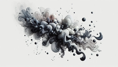 abstract ink in water. 3d rendering, 3d illustration.