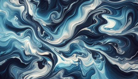 Blue Digital Acrylic Color Swirl Or Similar Marble Twist Texture Background