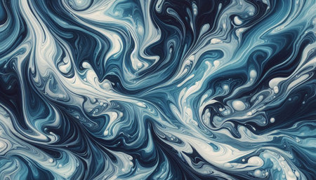 Marbled blue abstract background. Liquid marble pattern. Digital art. 3d rendering