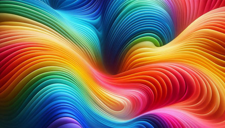 abstract multicolor wavy background with some smooth lines in it